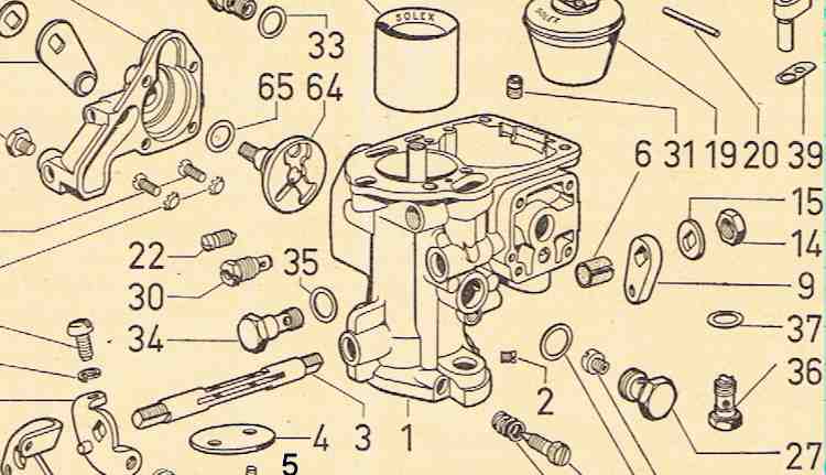 Reparatursatz, Vergaser, Solex 32 PBIC