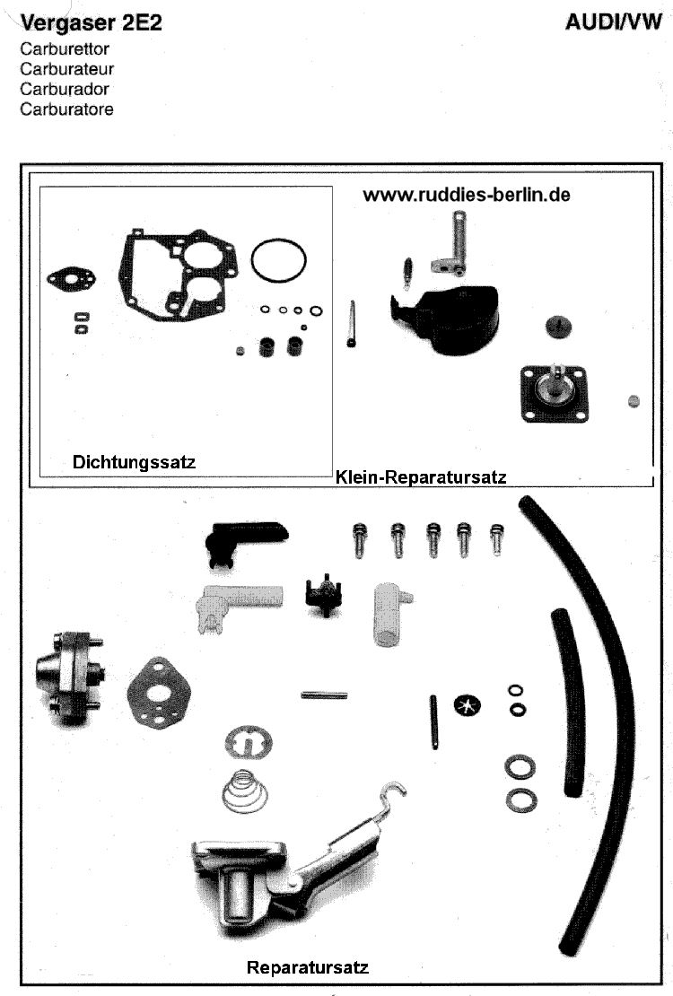 Reparatursatz Dichtungssatz SOLEX - PIERBURG - WEBER